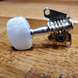 Cordoba 2x2 Ukulele Tuning Machines - Nickel w/ Pearl Buttons